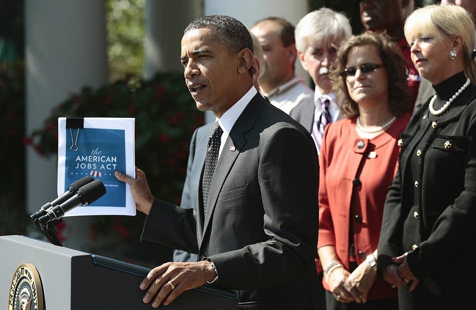 Obama unveils jobs bill