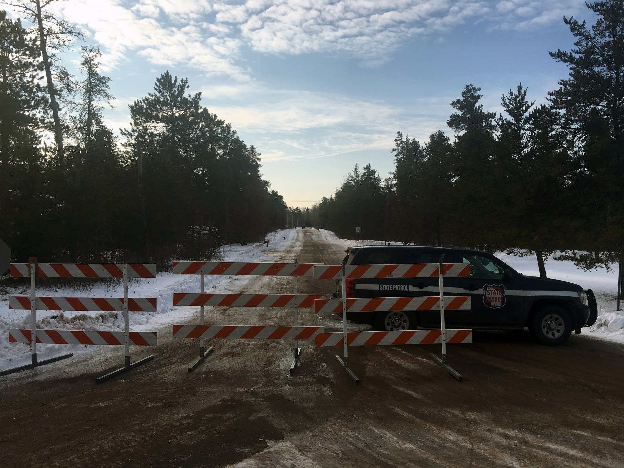 The street with Jayme Closs was found is barricaded.