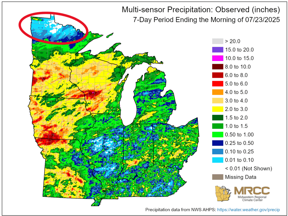 7-day precipitation totals