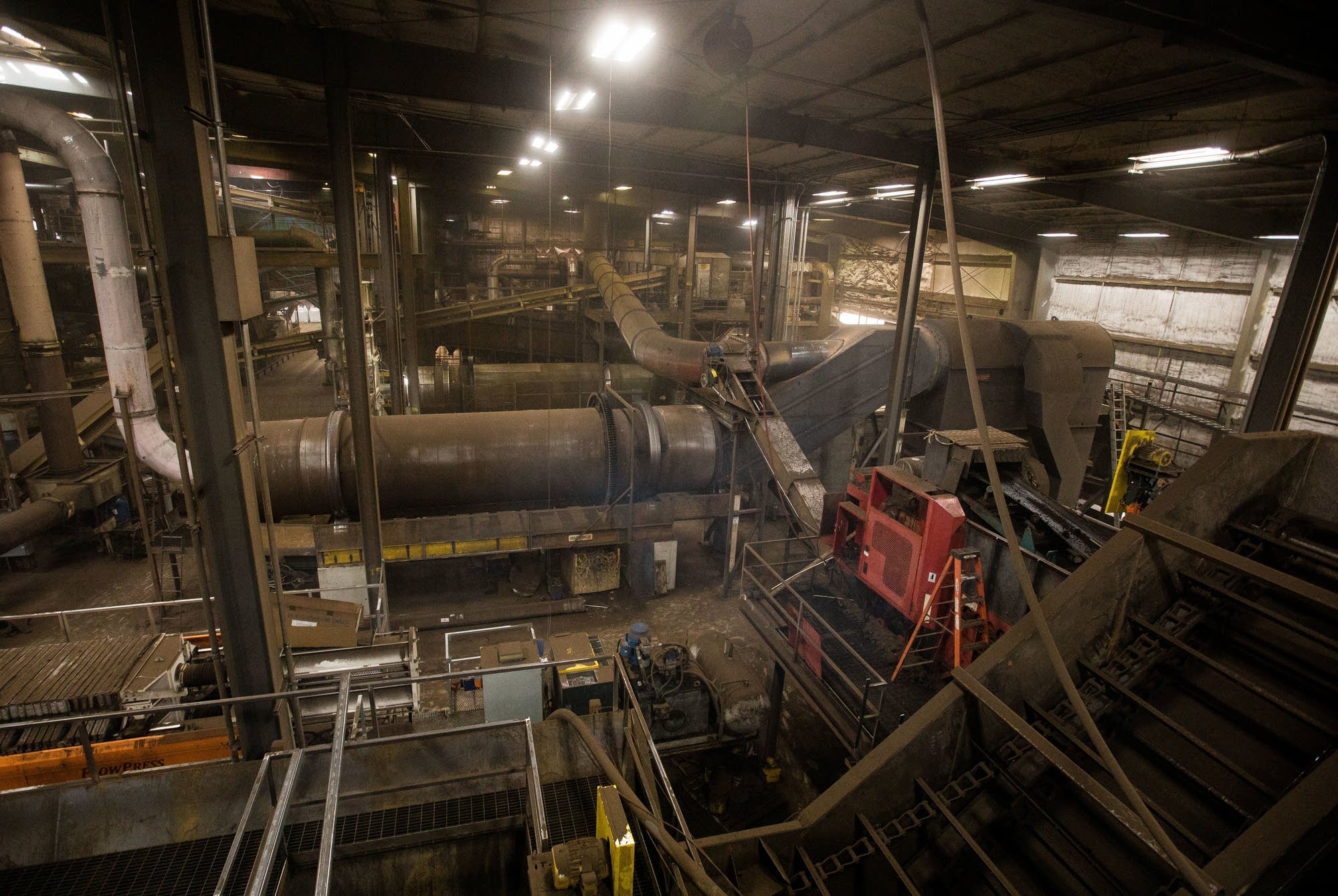 The inside of American Peat Technology's plant near Aitkin, Minn.