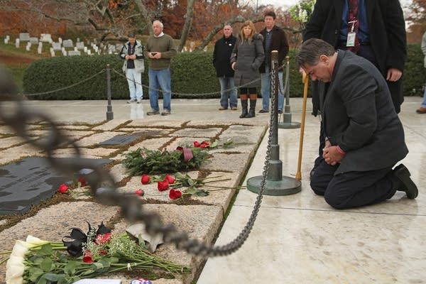 Laying a wreath