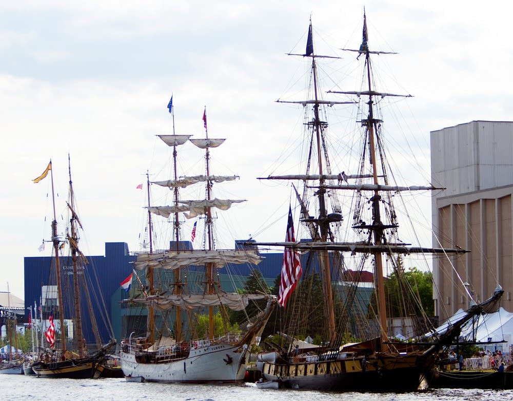 Tall ships in Duluth harbor Minnesota Public Radio News