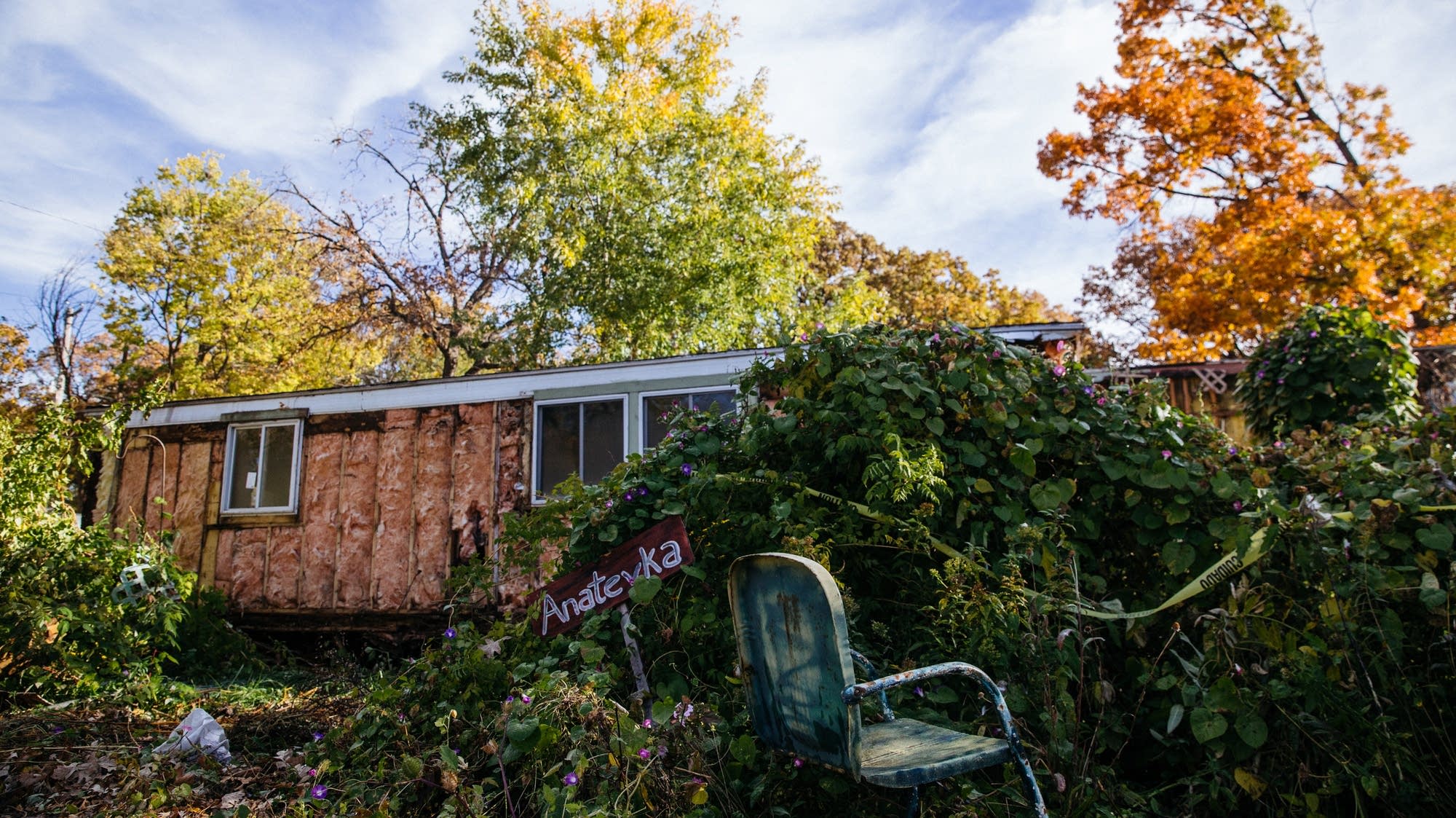 An abandoned trailer in Lowry Grove.