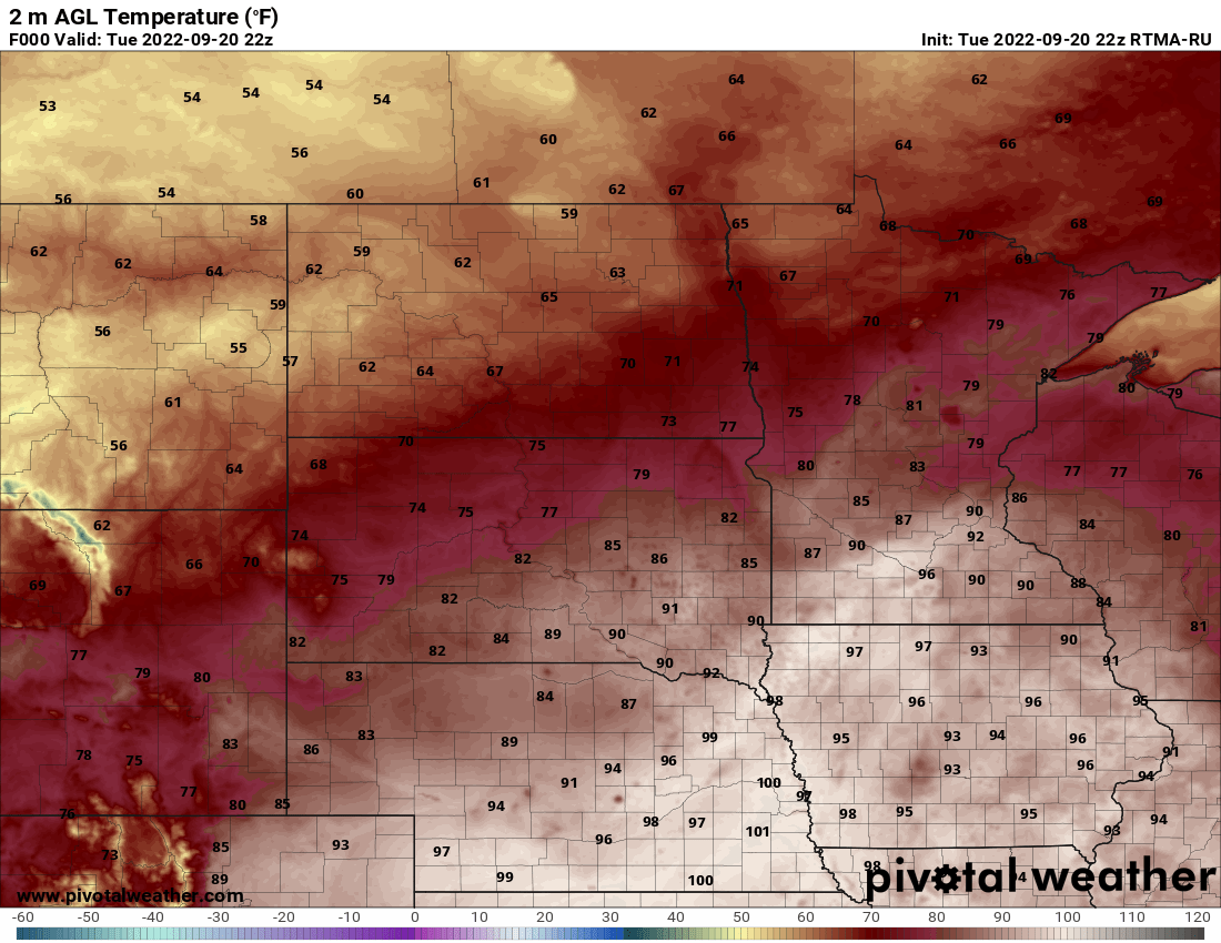 tue 5pm temps