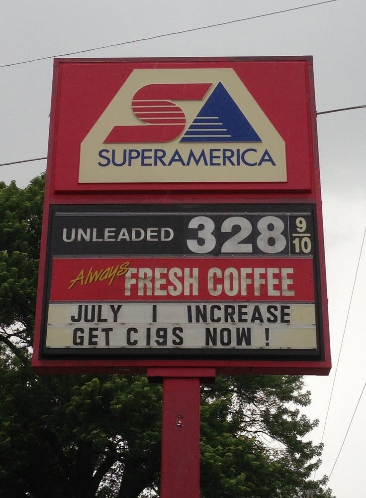 Sign urges buying before tax hike