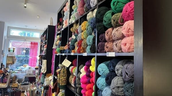 Annissa Essaibi George, Stitch House Dorchester’s owner, is counting on crafters wanting to see, touch, and smell the fabric and fiber they're getting before buying.