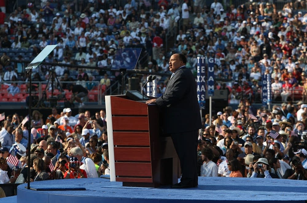 Martin Luther King III at speaks at Invesco Field