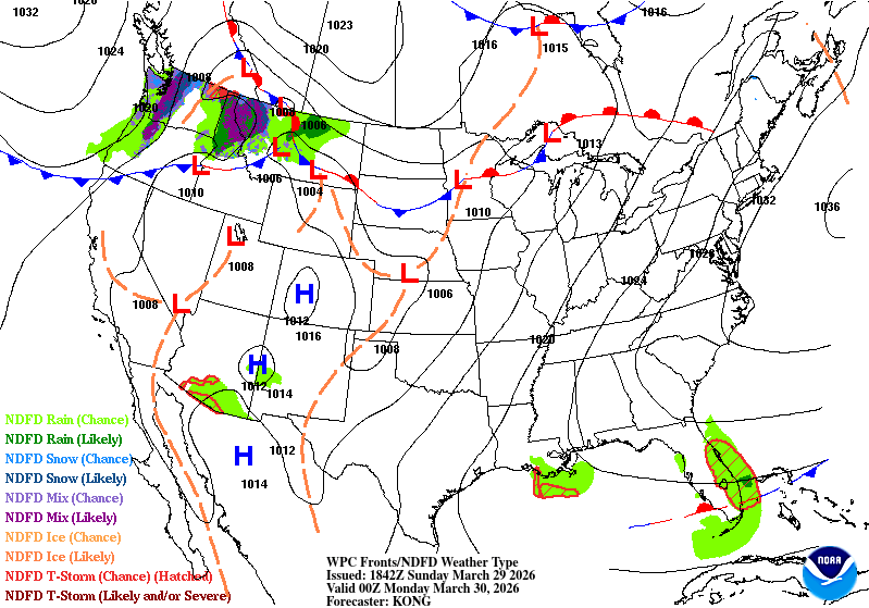 Surface analysis Sunday 7 p.m. 