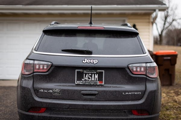 A Jeep with vanity plate
