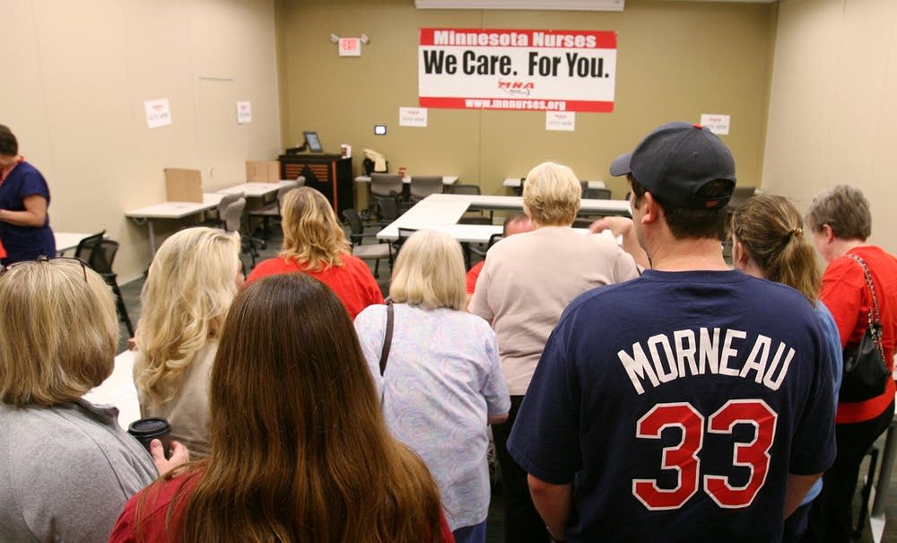 Nurses line up to vote