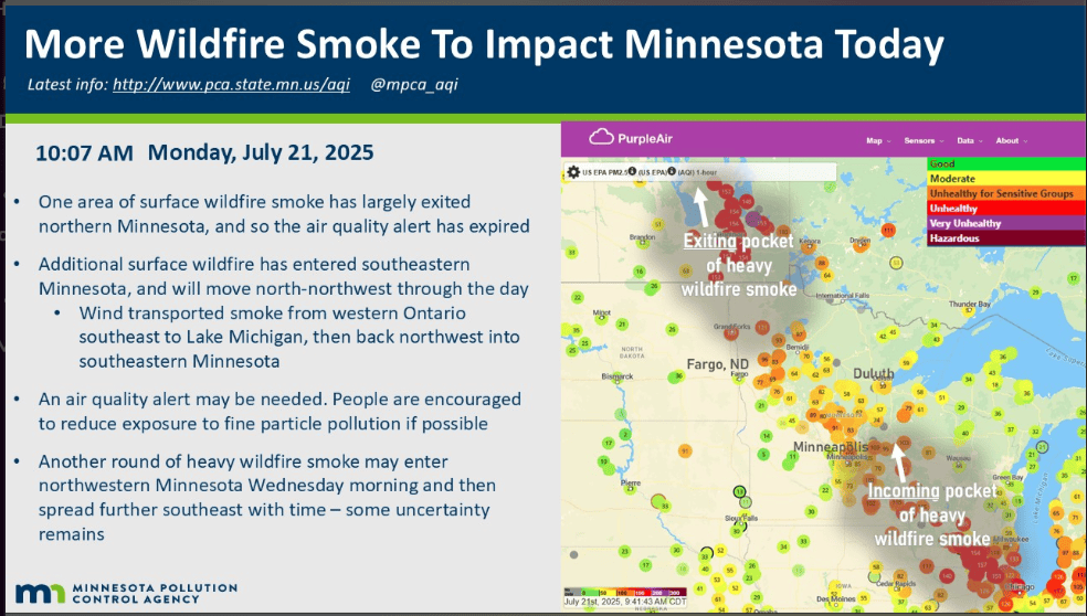Air quality alert lifted, but smoke may linger Monday