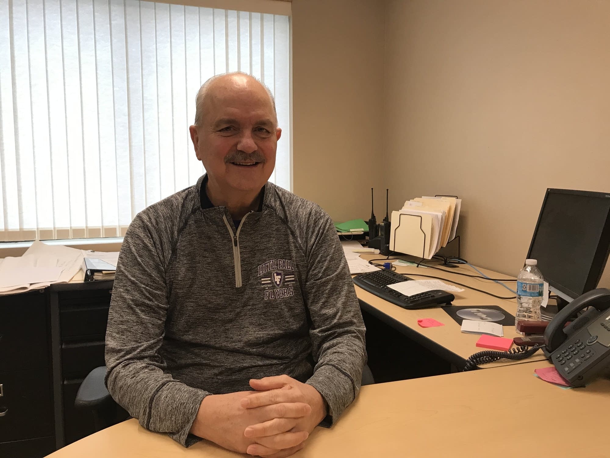Little Falls Mayor Greg Zylka in his office at City Hall.