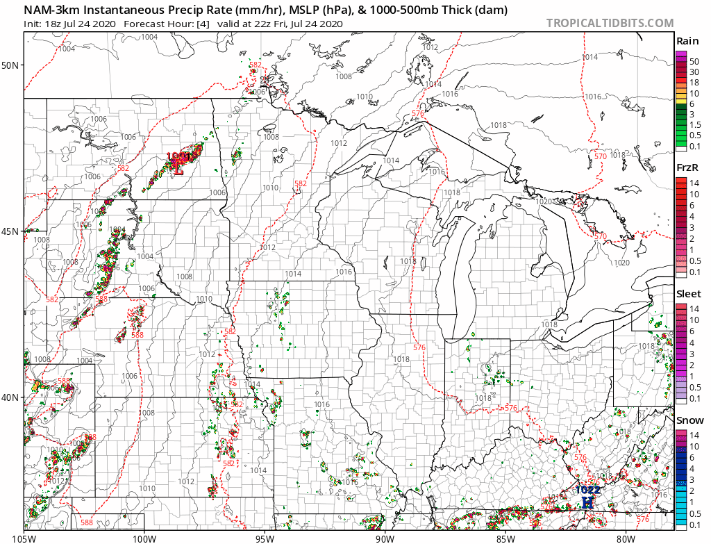 NOAA NAM 3 km model between 5 pm Friday and 5 pm Saturday