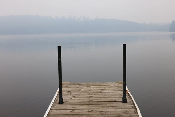 Smoke blankets Burntside Lake