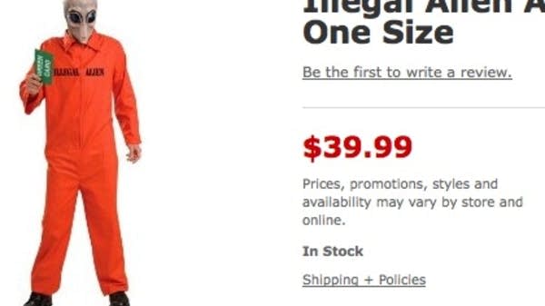 Target to pull controversial 'illegal alien' Halloween costume | MPR News