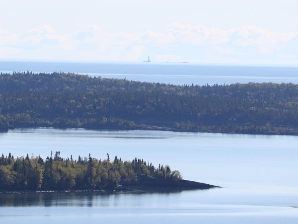 A view over islands on Lake Superior