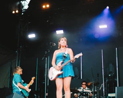 beach bunny performing on stage