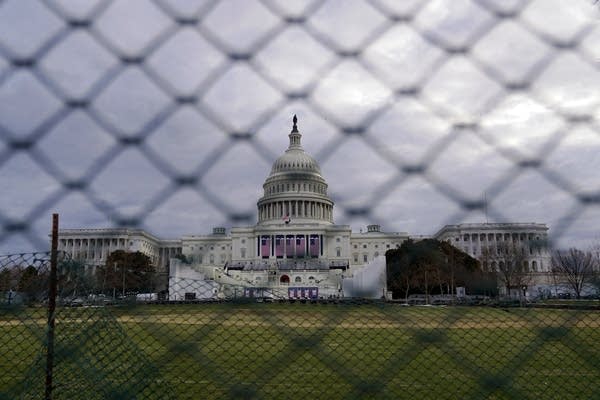 U.S. Capitol behind fences 