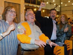 Kathy and Mike Halverson celebrate the Trump victory.