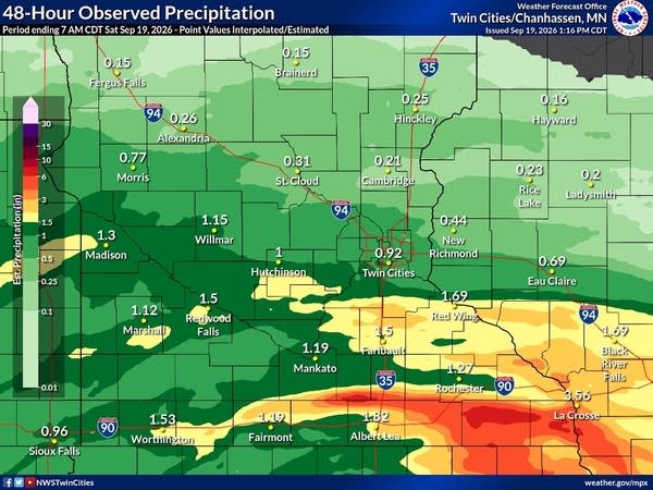 48-hour observed precipitation