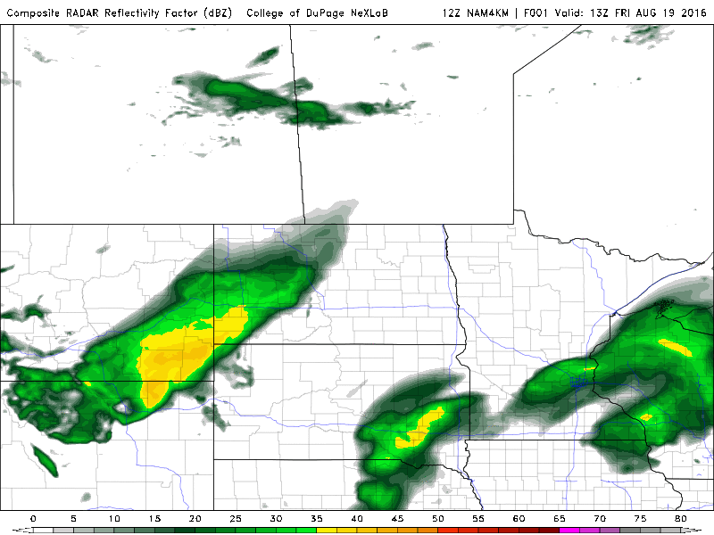Showers at times, possibly a thunderstorm