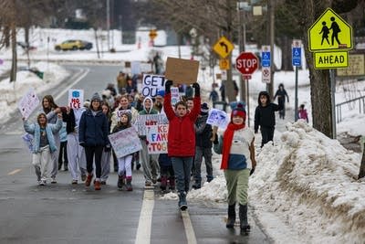 students protest