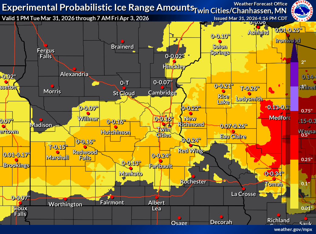 Ice accumulations