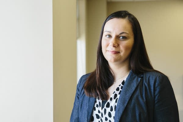 Attorney Ana Pottratz Acosta stands for a portrait.