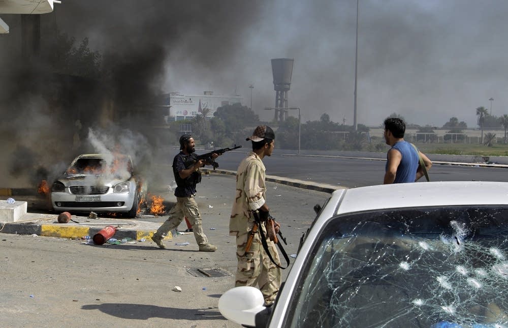 Libyan rebel fighters