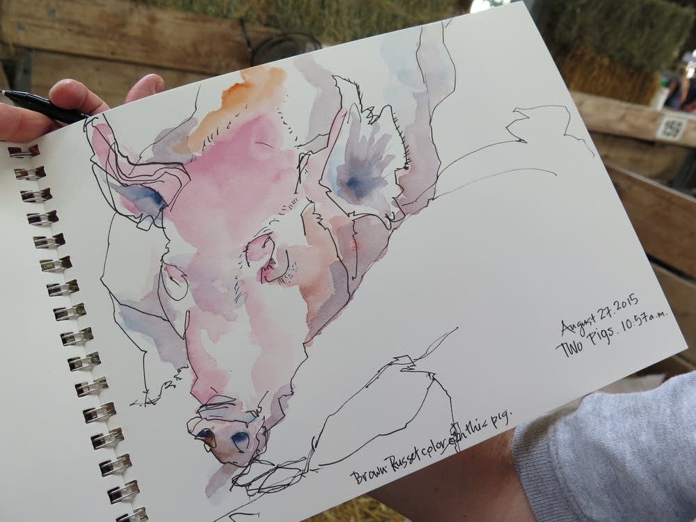 Roz Stendahl's drawing at the state fair