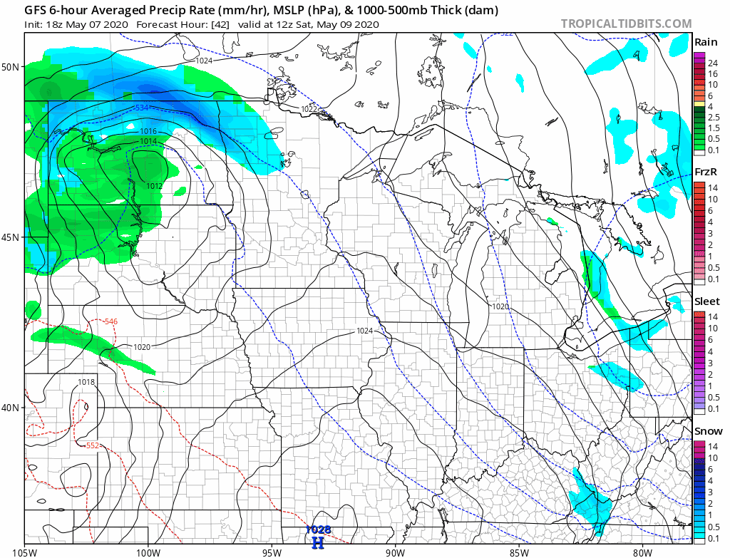 NOAA GFS model Saturday and Sunday