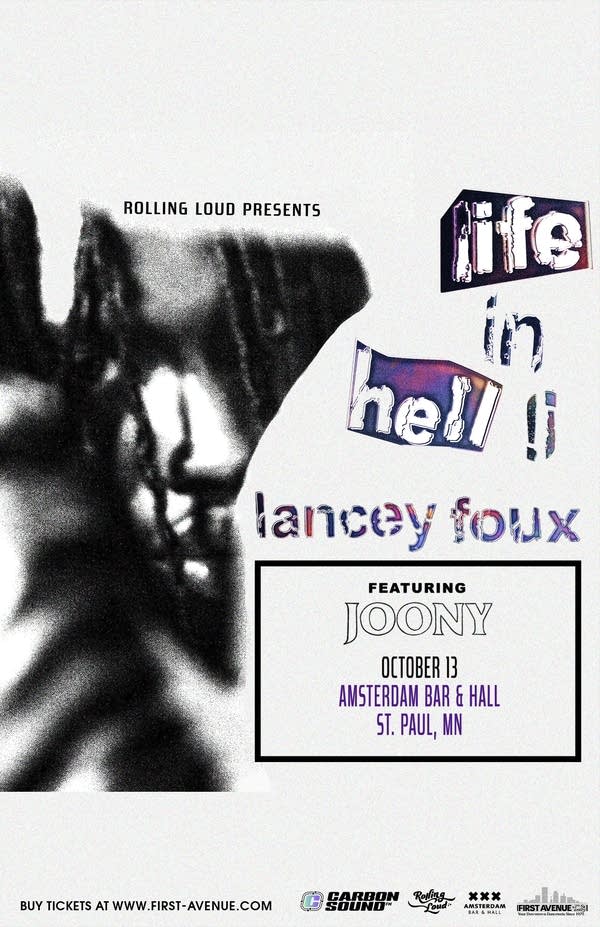 Lancey Foux will perform at Amsterdam Bar & Hall on Thursday, October 13.