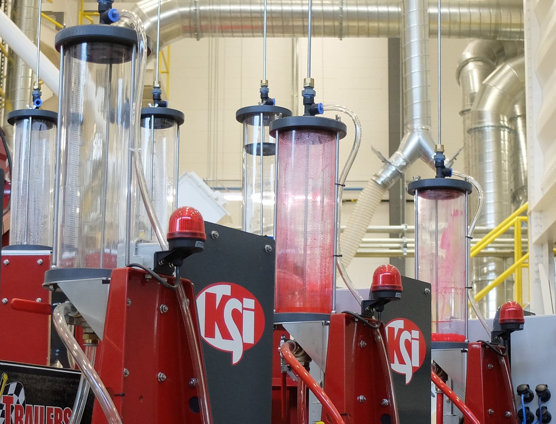 Equipment used to test seed coatings at various temperatures and humidity.