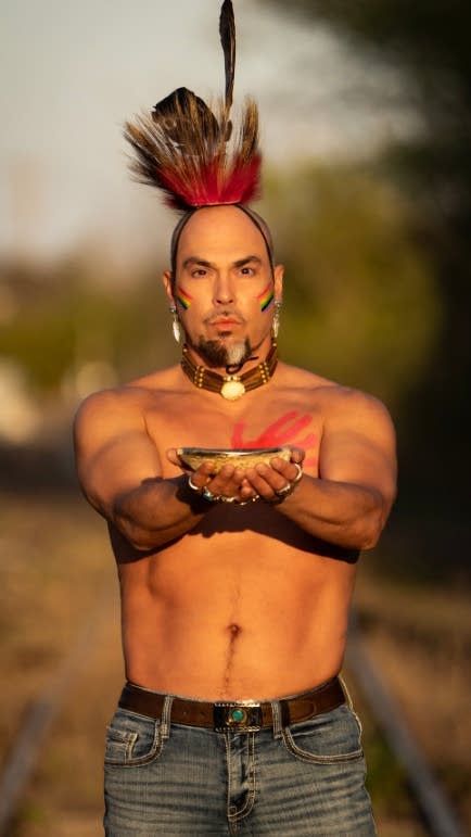 A model poses for a portrait.