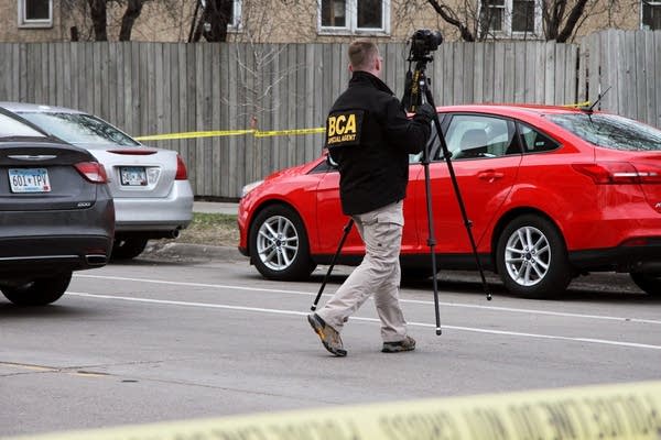 Investigating the scene of a shooting