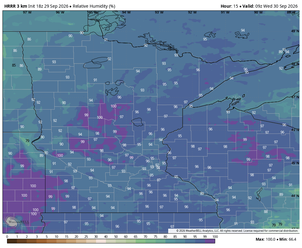 Map of purple and blues