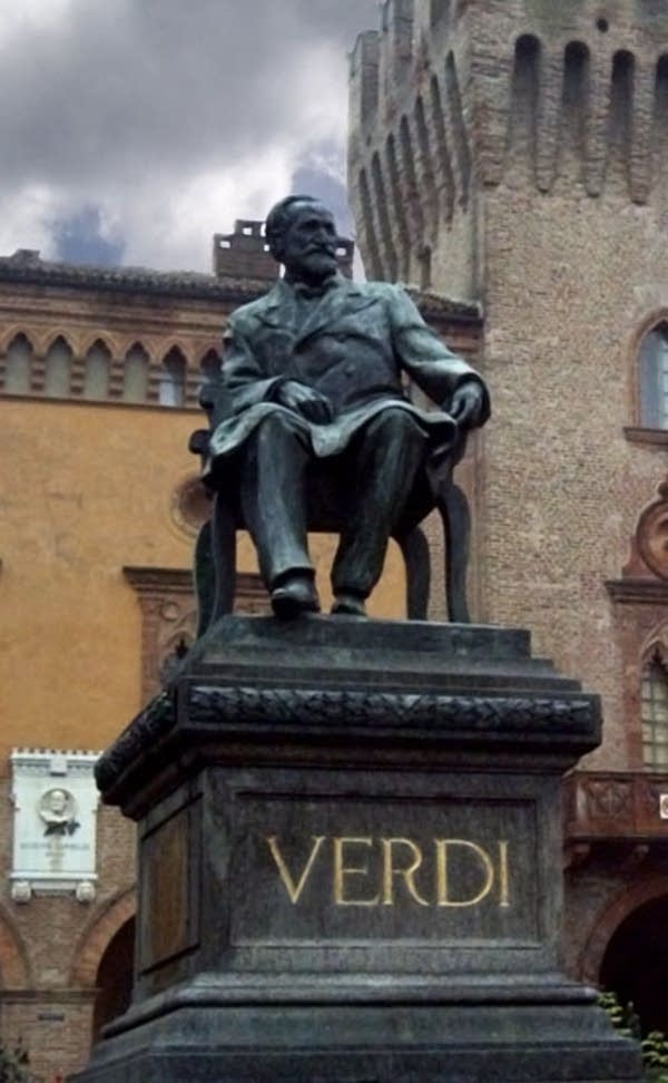 Guiseppe Verdi statue in Busseto, Italy