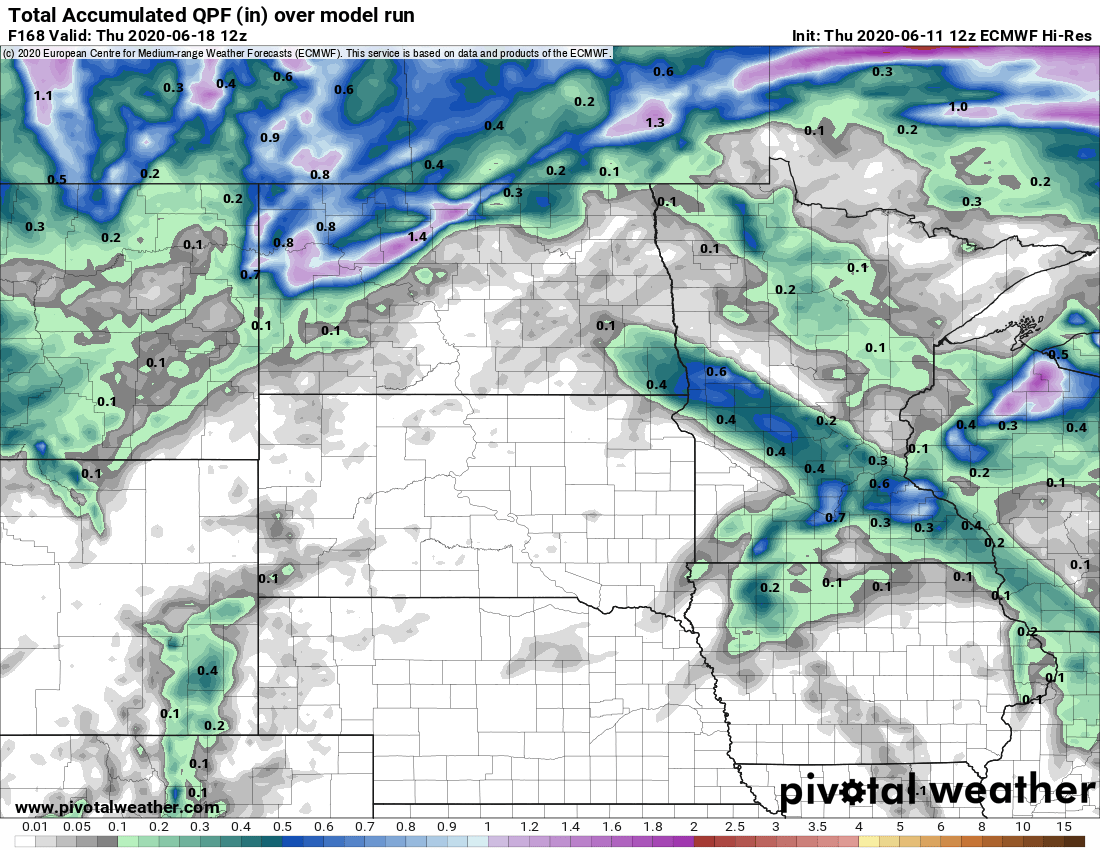 European model (ECMWF) precipitation output