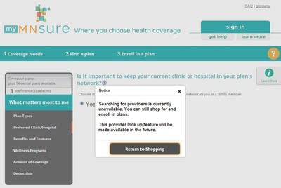 MNsure website