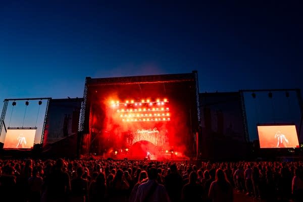 Stephen Sanchez performing on stage
