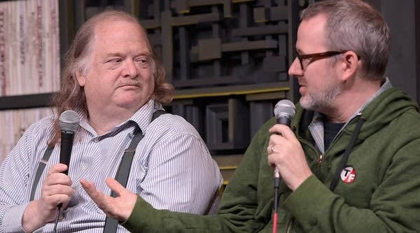 ood critic Jonathan Gold (L) and filmmaker Morgan Neville speak at Cinema Cafe during the 2015 Sundance Film Festival on January 29, 2015 in Park City, Utah.