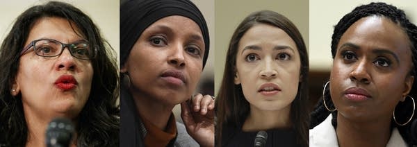 Rashida Tlaib, Ilhan Omar, Alexandria Ocasio-Cortez and Ayanna Pressley