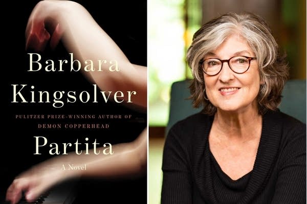 A side by side of an author and her book