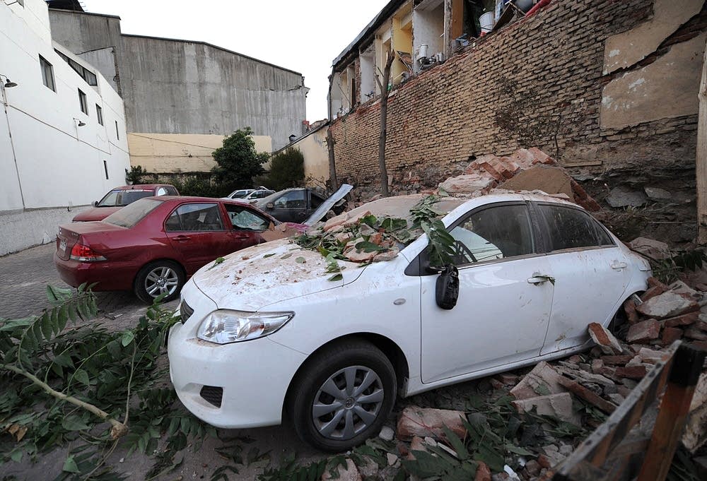 Buried car