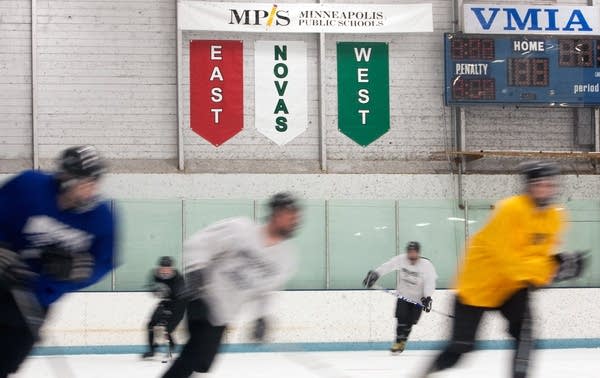 Three banners, seven high schools