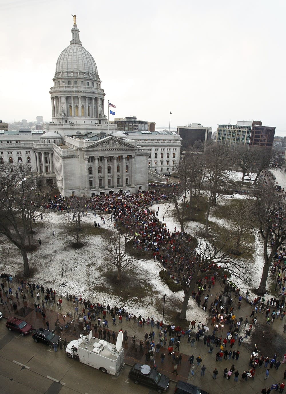 Protesters in Wisconsin