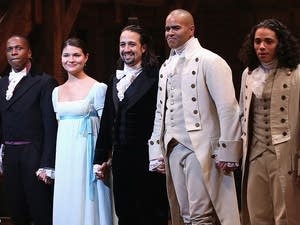 Curtain call at opening night of 'Hamilton'