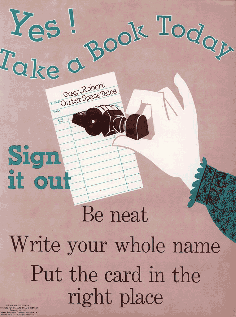 Blast from the bookish past Learning to use the library, circa 1962