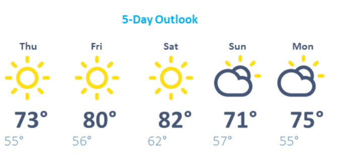 Twin Cities area forecast at a glance