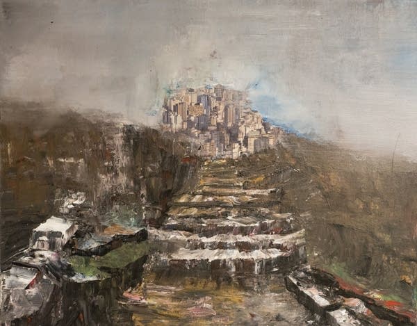 Syed Hosain's painting "Capitol in Wreckage."